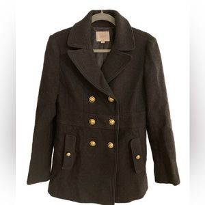 J Crew Black Pea Coat